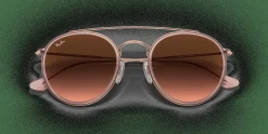 RAY-BAN Round Double Bridge RB3647N 9069A5