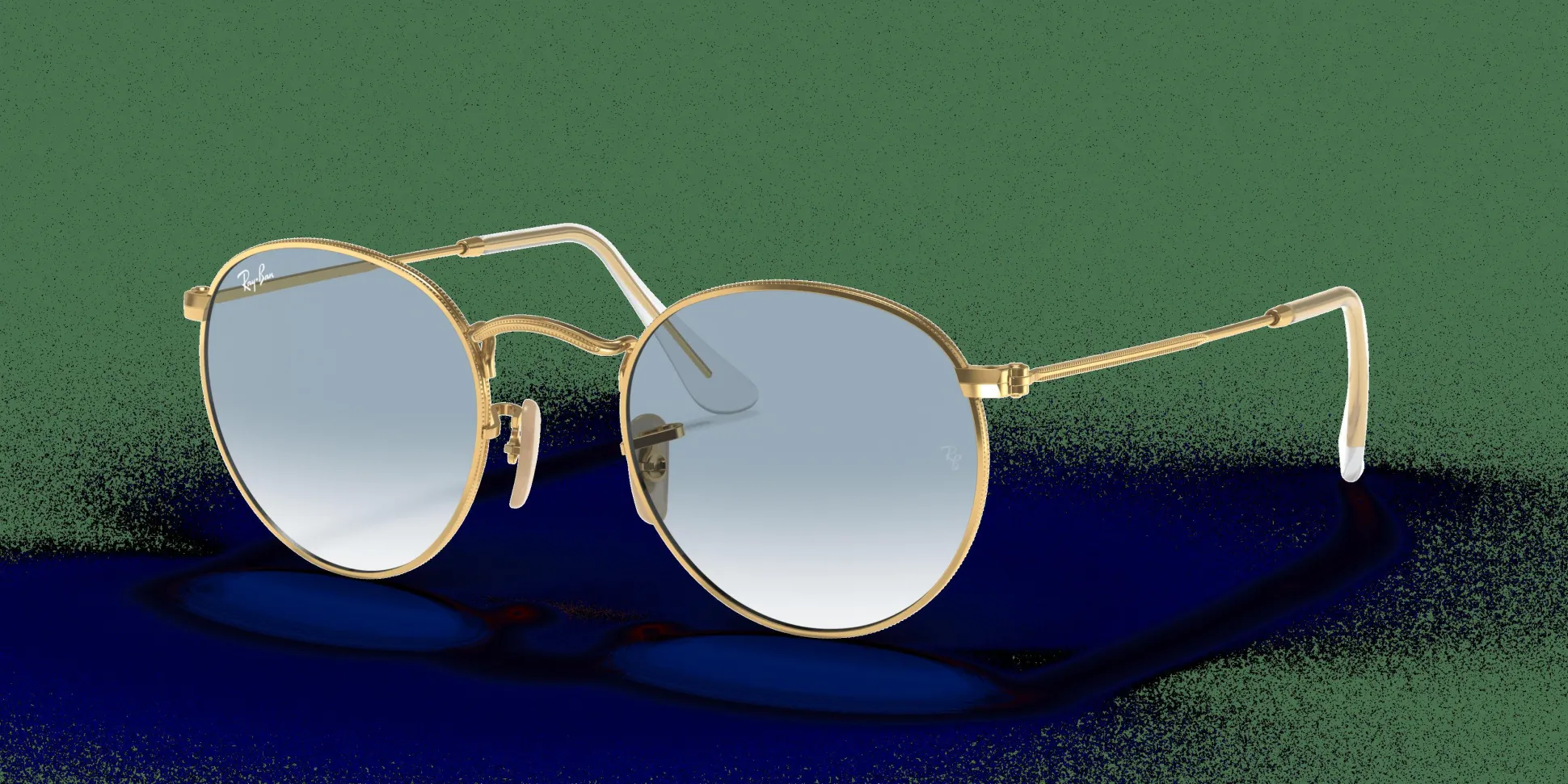 RAY-BAN Round Flat Lenses RB3447N 001/3F